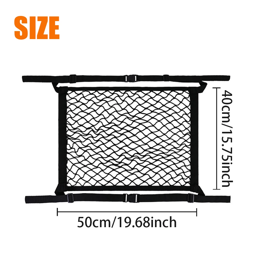Universal Car Front Seat Mesh Organizer - Versatile Stretch Mesh Accommodates Most Sizes and Shapes, Car Organizer