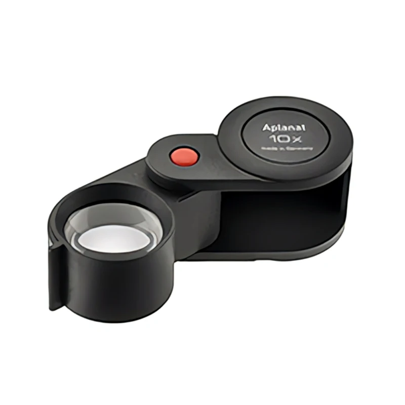 Eschenbach 1182-10 German 10x Folding Loupe Optical Glass Aplanatic Lens Fiberglass-Reinforced Body Dustproof Pocket Magnifier