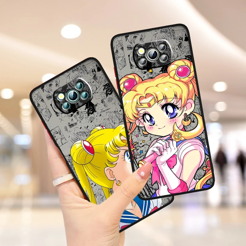 Card Captor Sakura Frosted Translucent For Xiaomi Mi Poco X5 X4 X3 M6 M5S M5 M4 M3 F5 F4 F3 GT Pro 5G Funda Phone Case