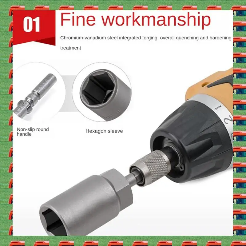 

10 Pieces Of Electric Screwdriver Hexagon Socket Head Hexagon Stud Screwdriver Sleeve Tool