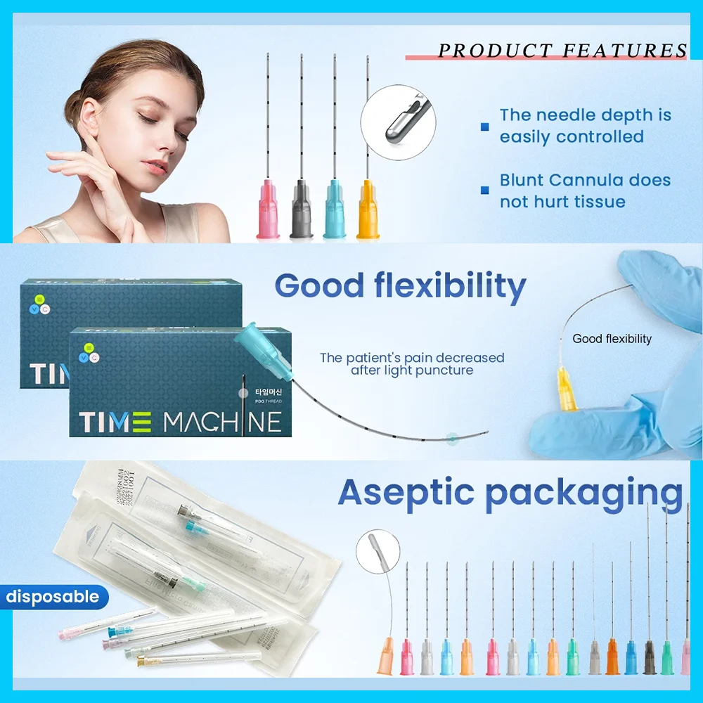 Factory Disposable Blunt-tip Cannula 14G/30G Blunt cannula Micro Blunt tip Cannula For Filler Injection Sterile microcannula