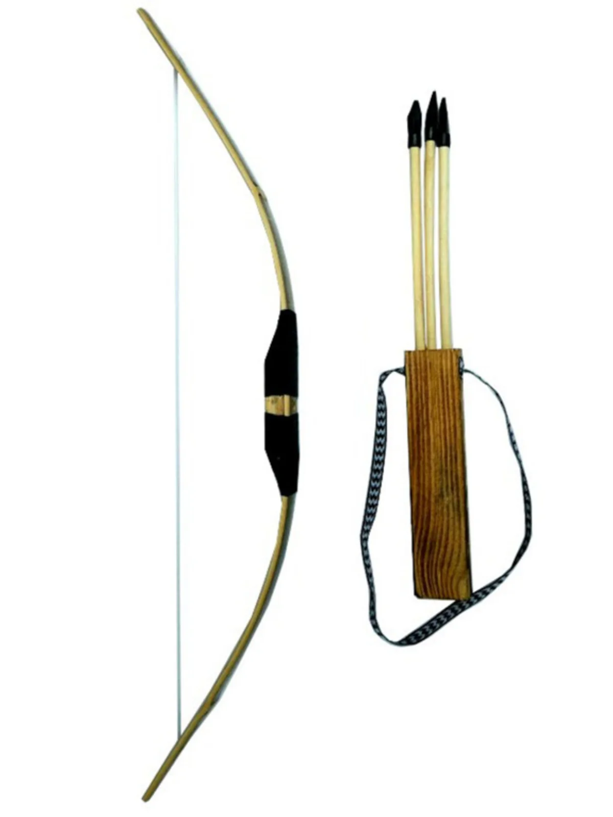 لعبة القوس والسهام التقليدية غير القاتلة للعب الأطفال في الهواء الطلق، سلاح بأسلوب قديم مصنوع من الخشب للأولاد والبنات #5