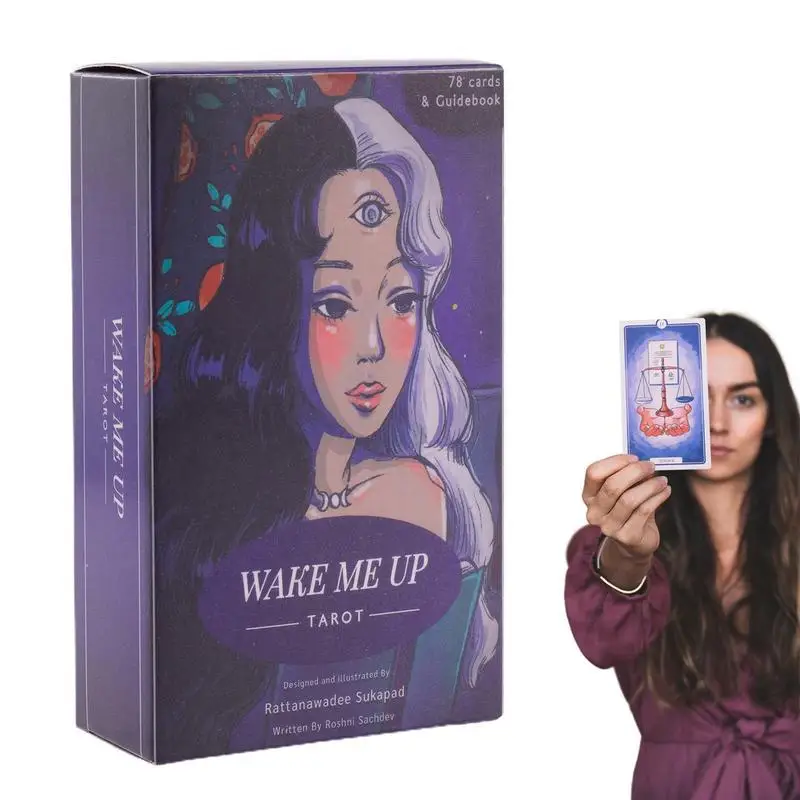 

Hot Sale Tarot Card Oracle Card Wake Me Up Tarot Hot Stamping With Paper Instructions Full English Edition Magician Tarot Cards