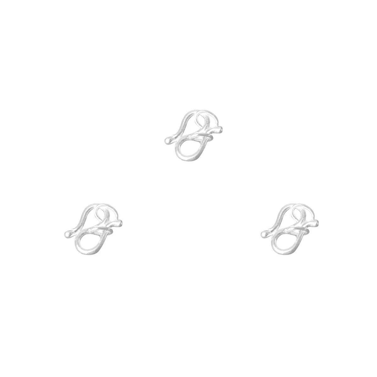 3 قطعة S المشبك لقلادة الفضة الاسترليني صنع المجوهرات مشبك سهل الاستخدام موصل لجزء إكسسوارات المجوهرات سوار ذاتي الصنع #5