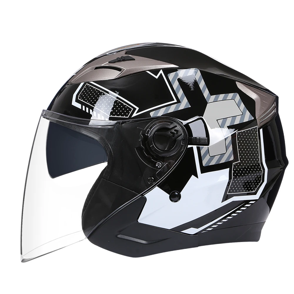 New Double Visors 3/4 Motorcycle Helmet Professional Safety Protective Riding Racing Limited Edition DOT ECE Approved Bike Casco