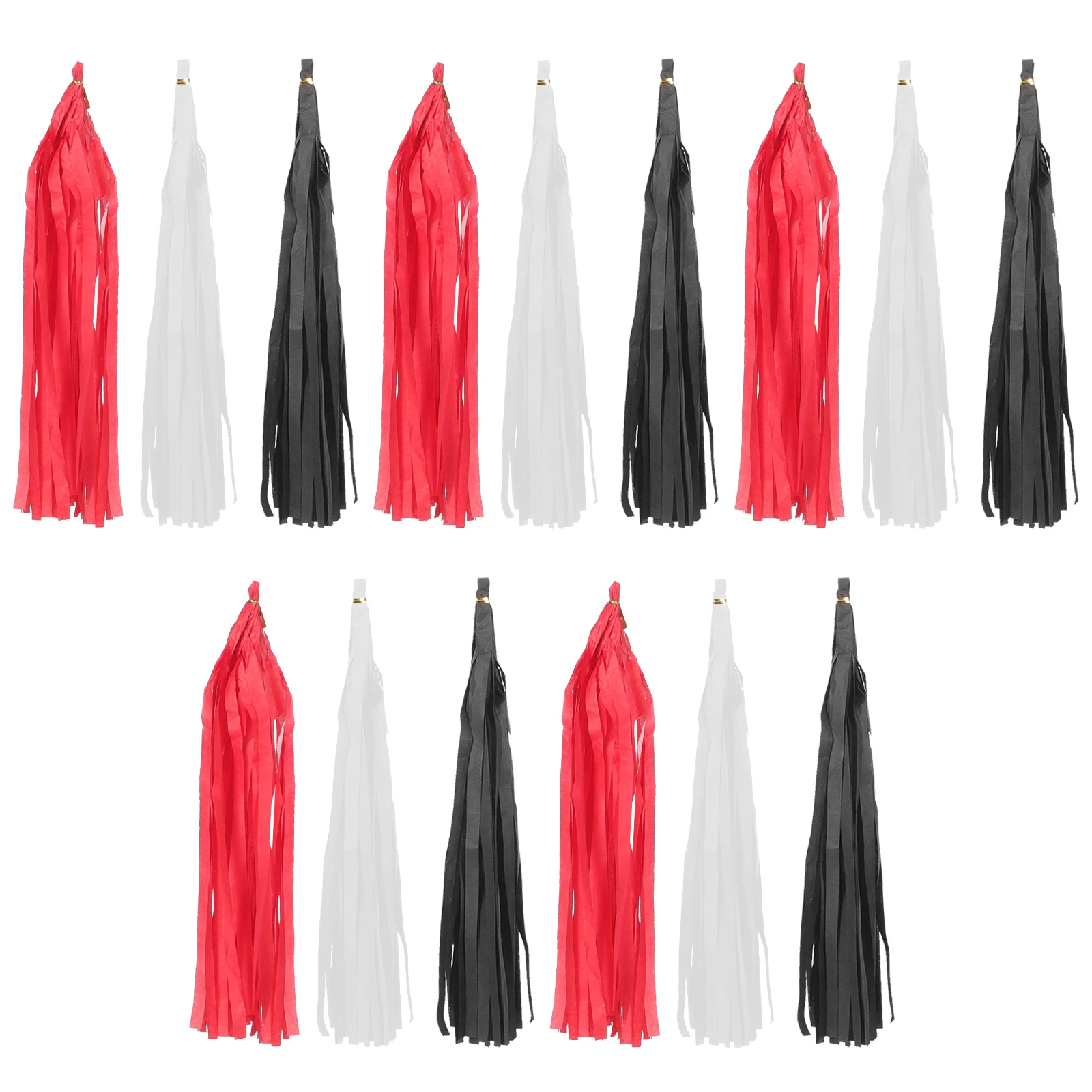 

Paper Tassel Black Red White Party Decor Wedding Supplies Hanging naments DIY Colorful Paper Tassel Banner Decorations