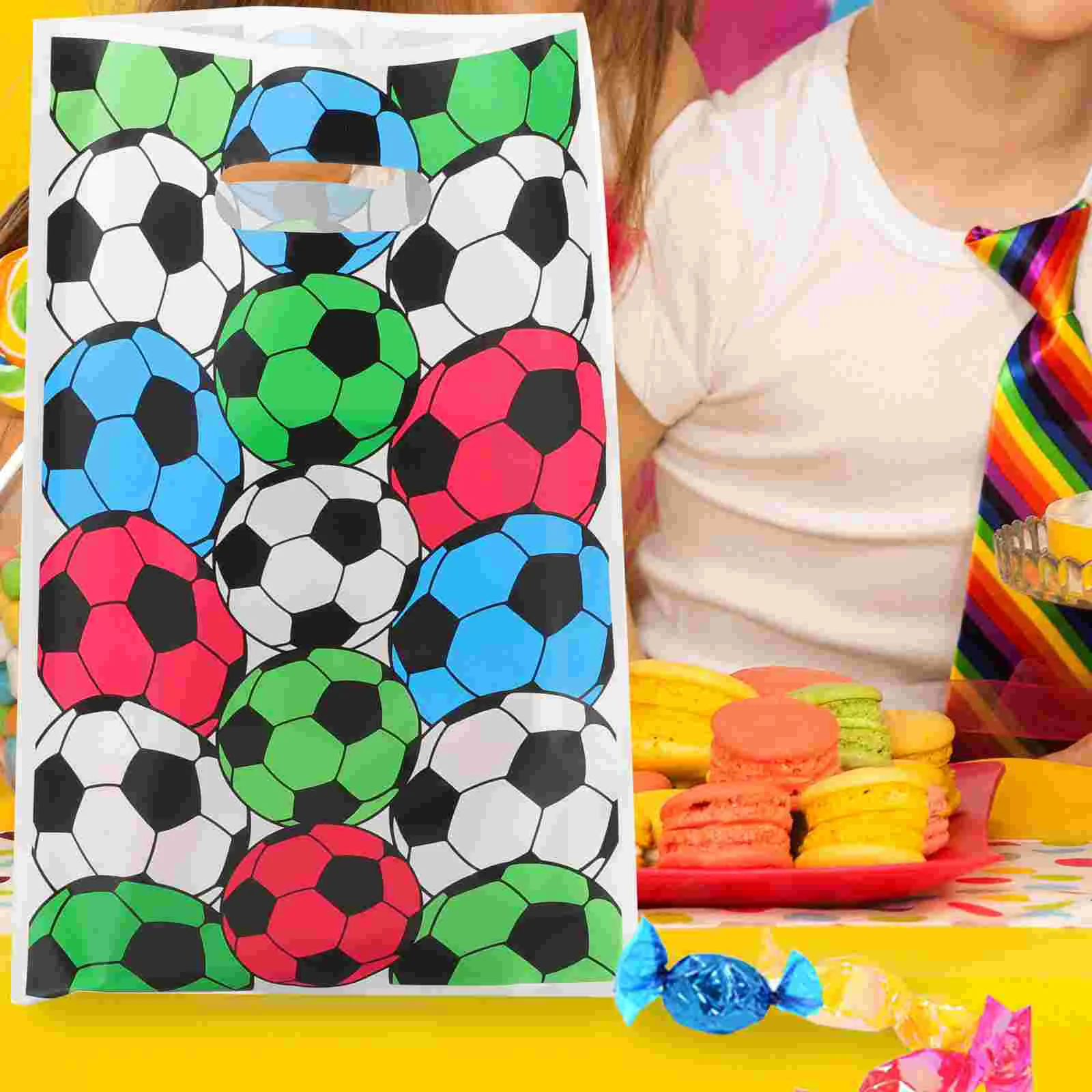 50 Pcs Snack Bags Football Gift Wrapping For Presents Big Small Love Packing Pouch