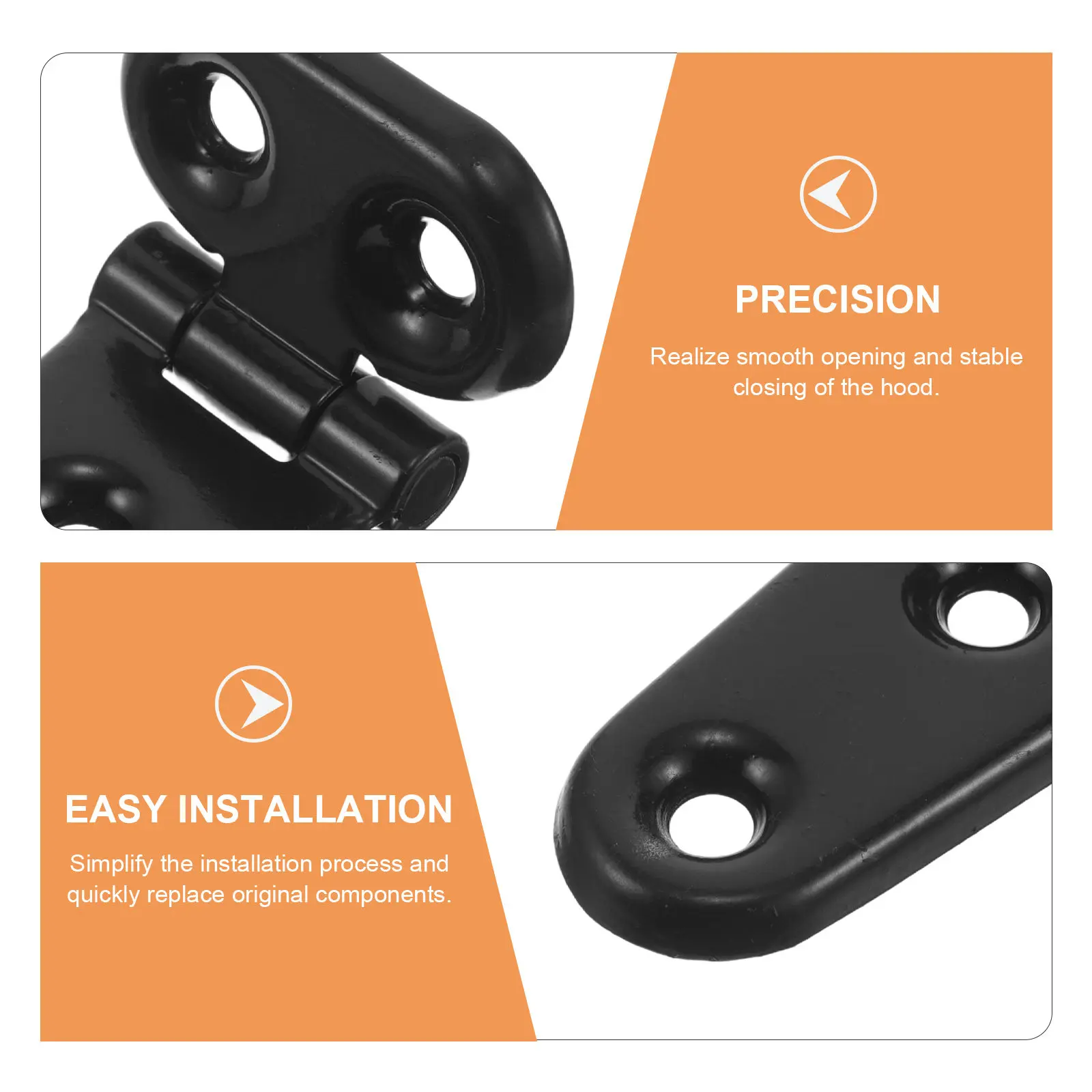 2Pcs Forklift Hood Hinge Heavy Duty Powder Coated Metal Replacement Bolt-on Engine Cover Hinges Industrial Equipment Maintenance
