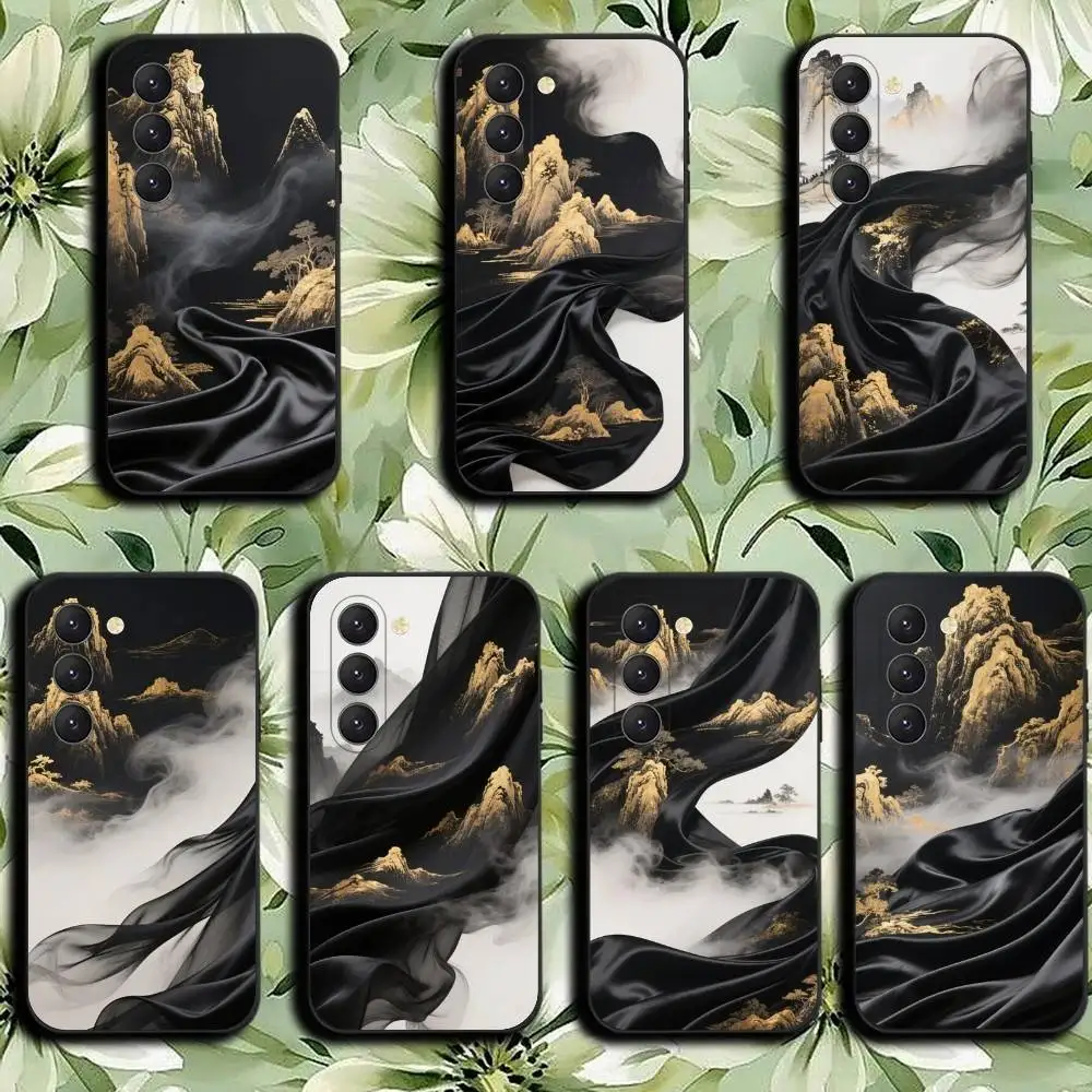 Style Monochrome Landscape  Phone Case For Samsung Galaxy A52 A42 A32 A22 A12 A02S A72 A73 A51 A41 A31 A21S A71 A40 A30S A20S