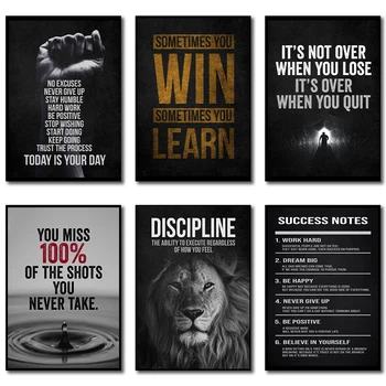 Lion Mindset Canvas Poster 1