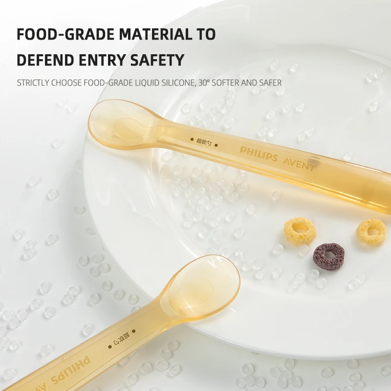 

PHILIPS AVENT Silicone Toddler Spoon Cutlery Soft Safe for Complementary Food Water & Medicine – Gentle on Oral Cavity