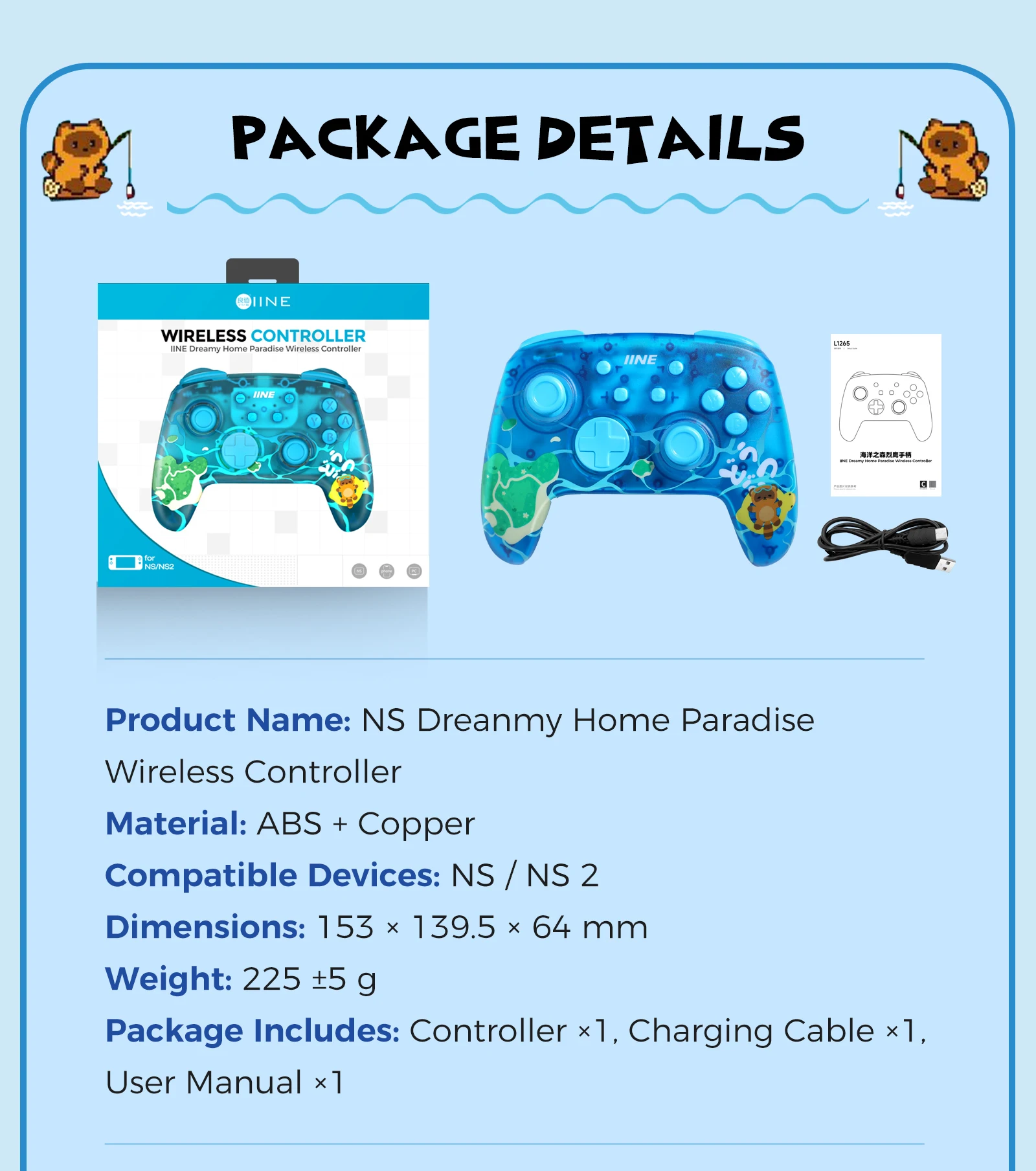 Dreamy Home Paradise Series: PRO Controller for Switch 2, Multi-Platform Gamepad with One-Touch Wake, 6-Axis Motion Control, NFC