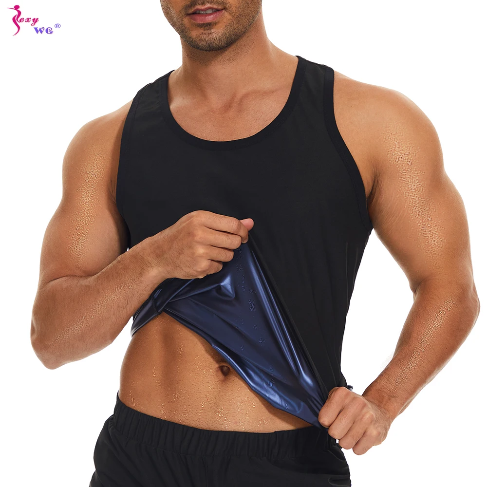 

SEXYWG Sauna Vest for Men Weight Loss Sweat Top Fitness Fat Burning Tank Top Workout Sport Body Shaper Exercise Slim Sportwear