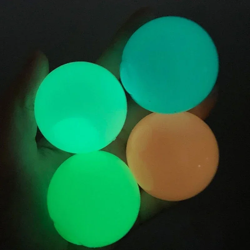 4.5/6cm Party Rave Luminous Balls Rome Decor Festival Accessories Glow In The Dark Squeeze Luminous Sticky Ball Party Decoration