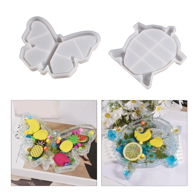 

DIY Turtle Butterfly Shape Storage Box Silicone Mold Candy Jar Jewelry Organizer Trinkets Box Epoxy Resin Casting Mould Ornament