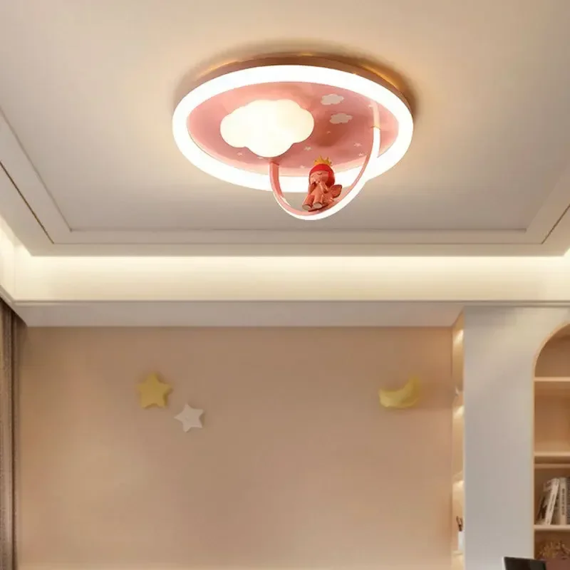 Ceiling Lights Kids Room Astronaut Boy Girl Bedroom Chandelier Princess Spaceman Rocket Rabbit Children's Lamps Home-appliance - Image 3
