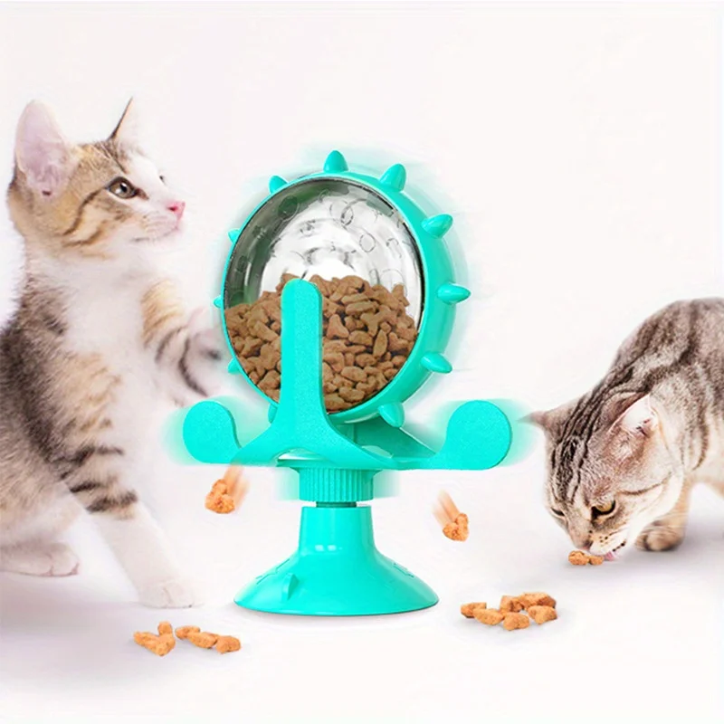 New Pet Supplies, Dog and Cat Toys, Automatic Food Dispenser, Windmill Turntable