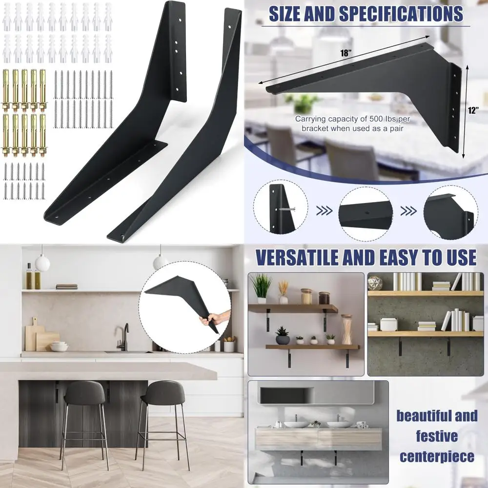 

Heavy Duty Steel Countertop Bracket for Industrial Workstations, Reversible Mounting Support for Commercial Use