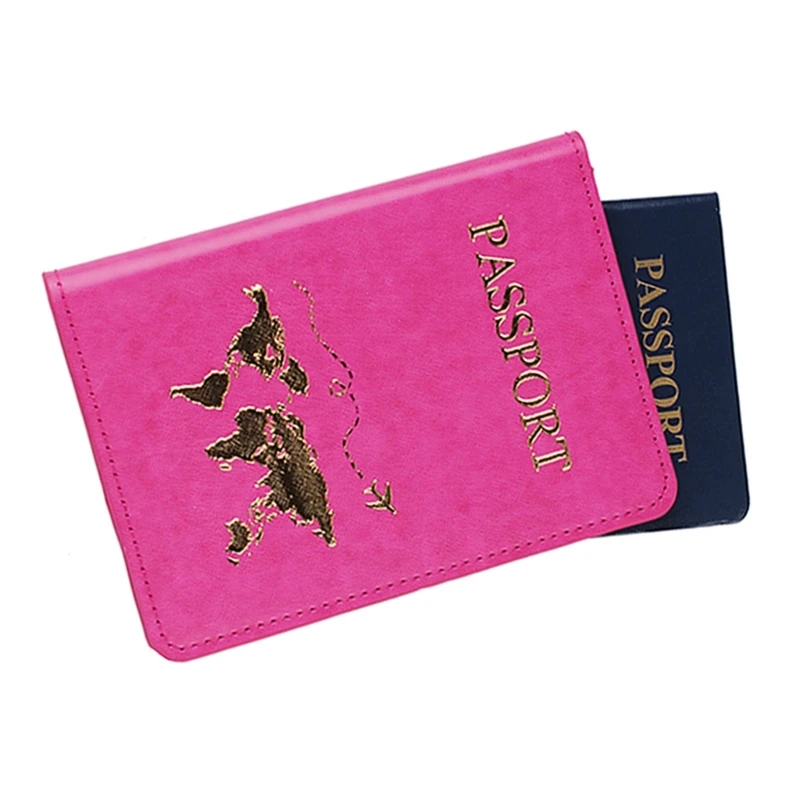 ผู้ถือหนังสือเดินทาง PU หนัง Passport Cover กระเป๋าสตางค์กรณี สำหรับเงินตั๋วบัตร Boarding Passes