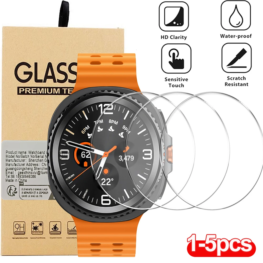 Tempered Glass for Samsung Galaxy Watch 8 7 6 5 4 40/44/47mm Screen Protector for Galaxy Watch 7 8 Ultra 4 6Classic Watch8 Cover