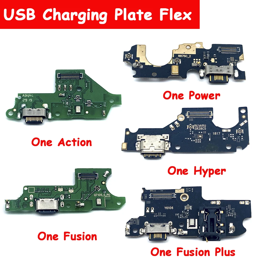 USB Port Charger Dock Connector Charging Board Flex Cable For Moto G 5G G Play One Vision One Fusion Plus