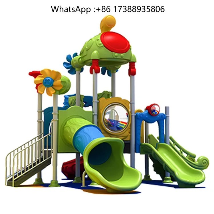 Real Price Good Quality Children Outdoor Garden Games Plastic Slide Set Factory Amusement Park Playground Equipment for Sale