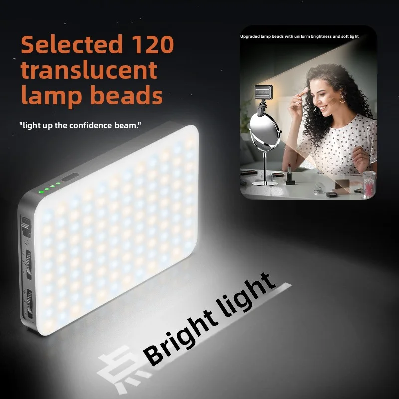 D10 luz de preenchimento de telefone móvel portátil LED luz de preenchimento de temperatura de três cores, streaming ao vivo, luz de preenchimento de filmagem de vídeo