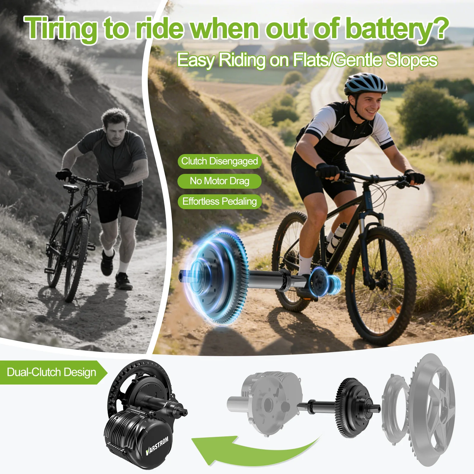 Tongsheng TSDZ8 TSDZ2B Ebike Kit 36V 250W 48V 500W 750W Electric Bicycle Central Mid Motor With Torque Sensor 13Ah 20Ah Battery