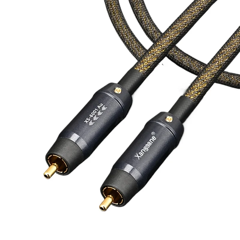Câble Coaxial Audio HiFi en argent pur, 75Ohm, sortie de câble RCA SPDIF, câble de décodage numérique, amplificateur de puissance TV, ligne 5.1, 1 pièce