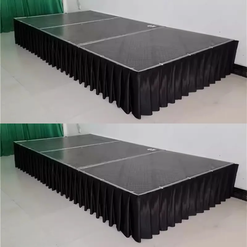 White Pleated Table Skirt Wedding Backdrop Curtains for Table Clothes Table Cover Wedding Stage Table Skirting for Event Party
