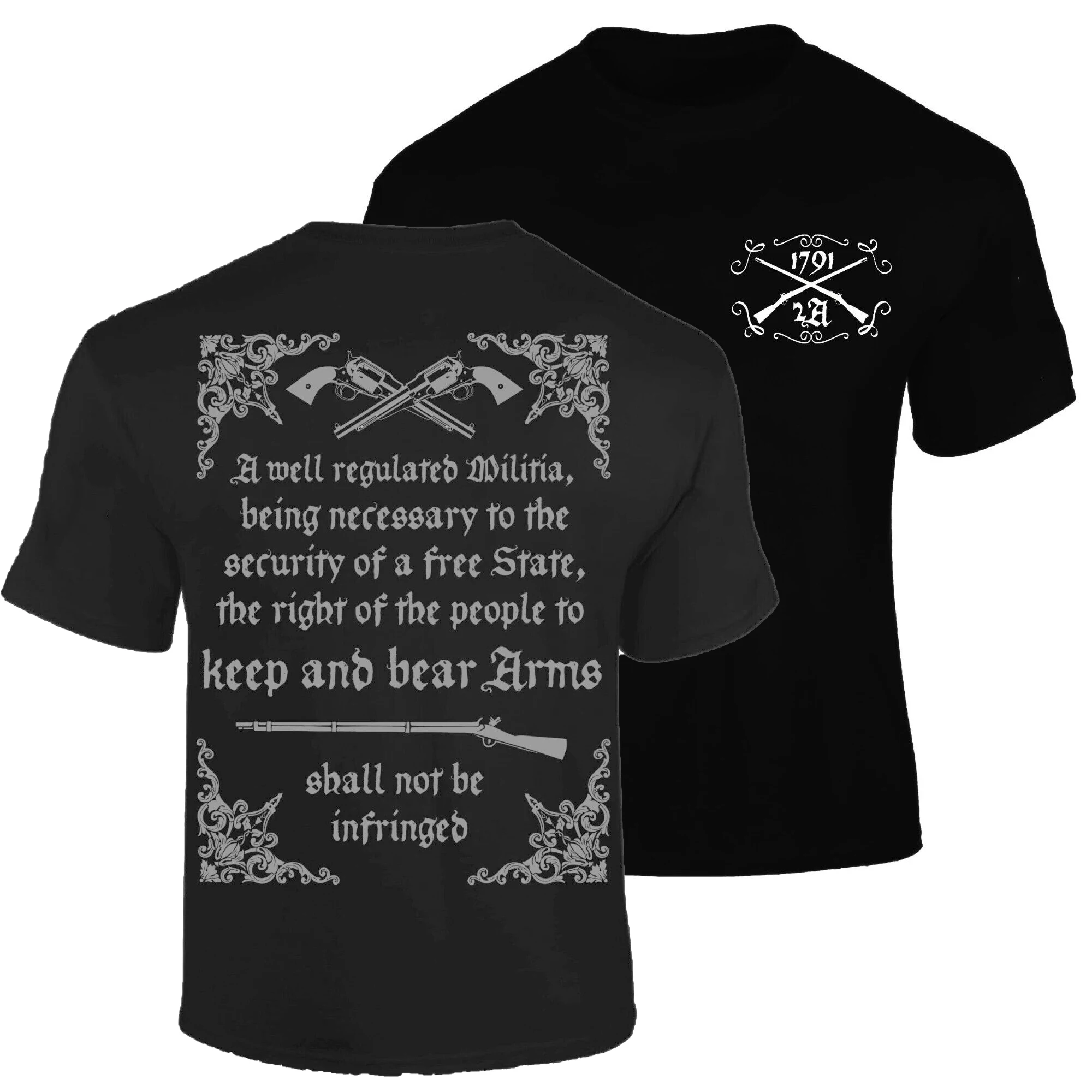 To Keep and Bear Arms. 2nd Amendment Patriot Gun Rights T-Shirt 100% Cotton O-Neck Short Sleeve Summer Casual Mens T-shirt