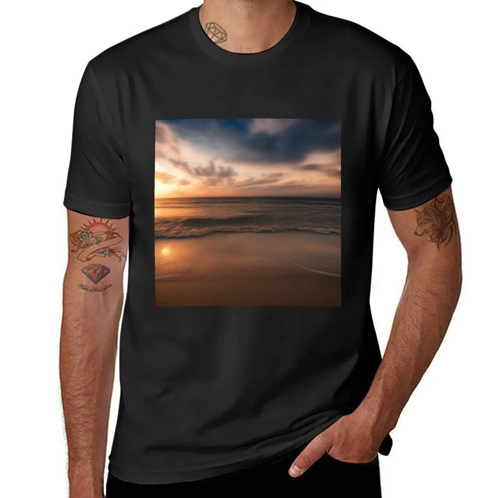 

Beach Sunset No.2 T-Shirt oversizeds customizeds cute tops mens t shirt graphic