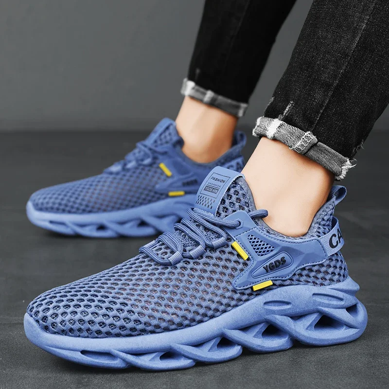 Men's Summer Mesh Sneakers - Breathable for Casual Outdoor Running Tennis Hiking & Luxury Platform Loafers Style image 4