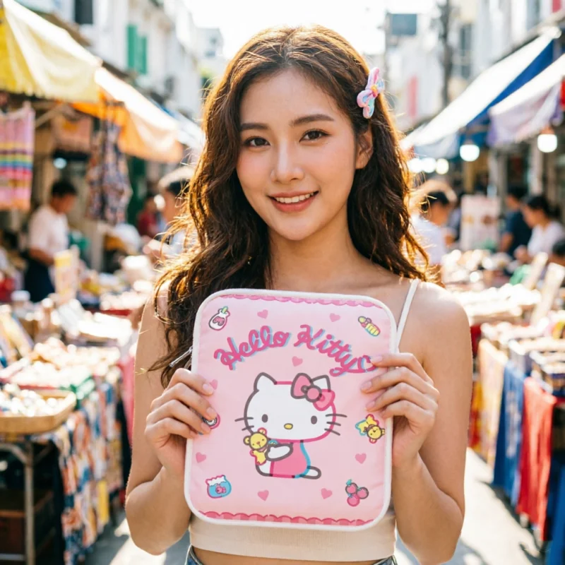 

Cartoon Storage Bag Pachacco Hello Kitty Kuromi 10 11 12 13 14 15 Inch Pu Tablet Bag Laptop Sleeve Bag for Macbook Holiday Gift