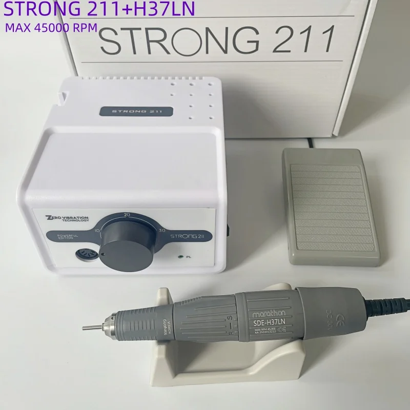 

65W Strong Max 211 Electric Nail Drill Machine 45K STRONG 210 102L Marathon Handle Professional Nail Polish Sander Equipment Set