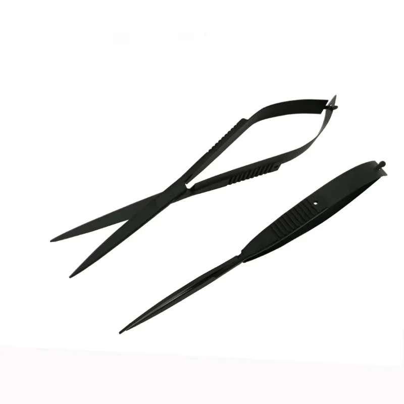 

New Aquarium Stainless Steel Spring Scissors Fish Tank Plants Grass Anti-skid Scissors Aquarium Cleaning Tools