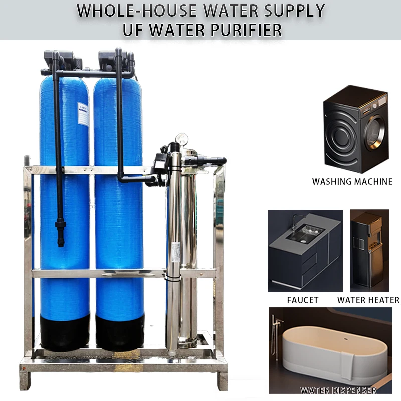 

Система фильтрации воды для всего дома 500 л/час, бытовой песочный фильтр, фильтр из полипропиленового хлопка, умягчитель воды из ПВХ, 1-летняя гарантия на ПЭ-компоненты