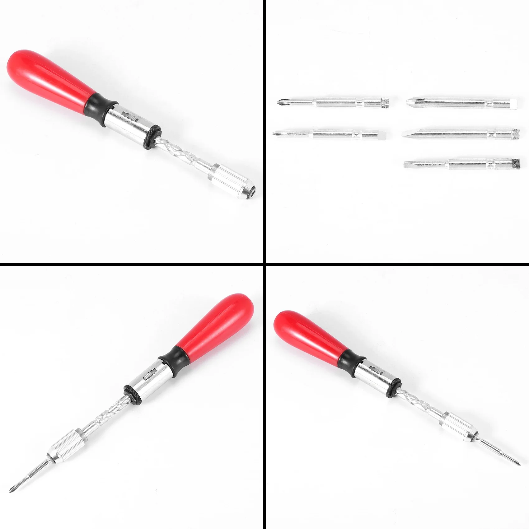 

Fresh 260MM Spiral Screw Driver Hand Pressing Ratchet Screwdriver With Slotted And Phillips Screwdriver Bits