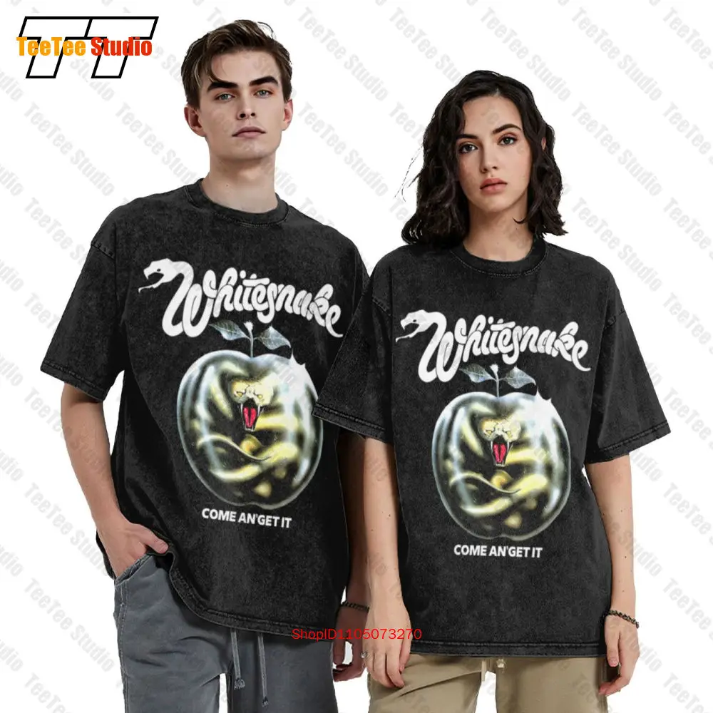 تي شيرت Snakesnake Come An' Get It Rock Band Vintage كبير الحجم BLV9 #2