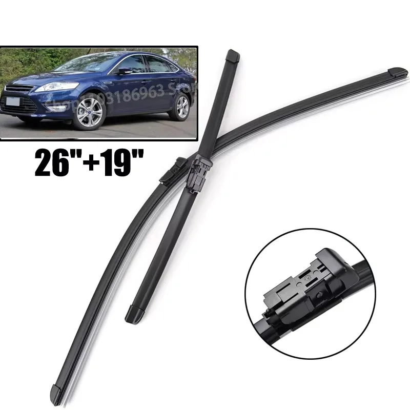 

Wiper LHD Front Wiper Blades For Ford Mondeo 4 2007 - 2014 Windshield Windscreen Clean Window Car Rain Brushes 26"+19"