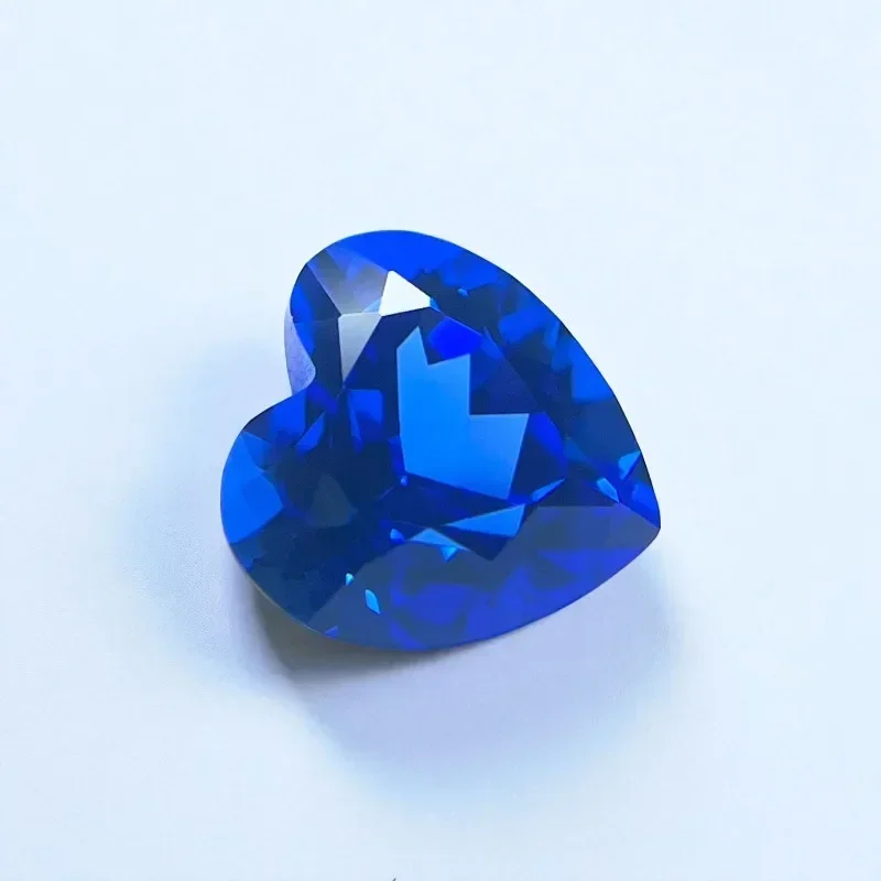 

Lab Grown Cobalt Spinel Heart Cut Gemstone for DIY Ring Necklace Earrings
