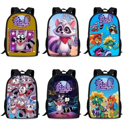 44CM Indigo Park Backpack Rambley Indigo Park Schoolbag Fings Macaws Mollys Bird Leon Mochila Computer Bag Pencil Bag Pen Box
