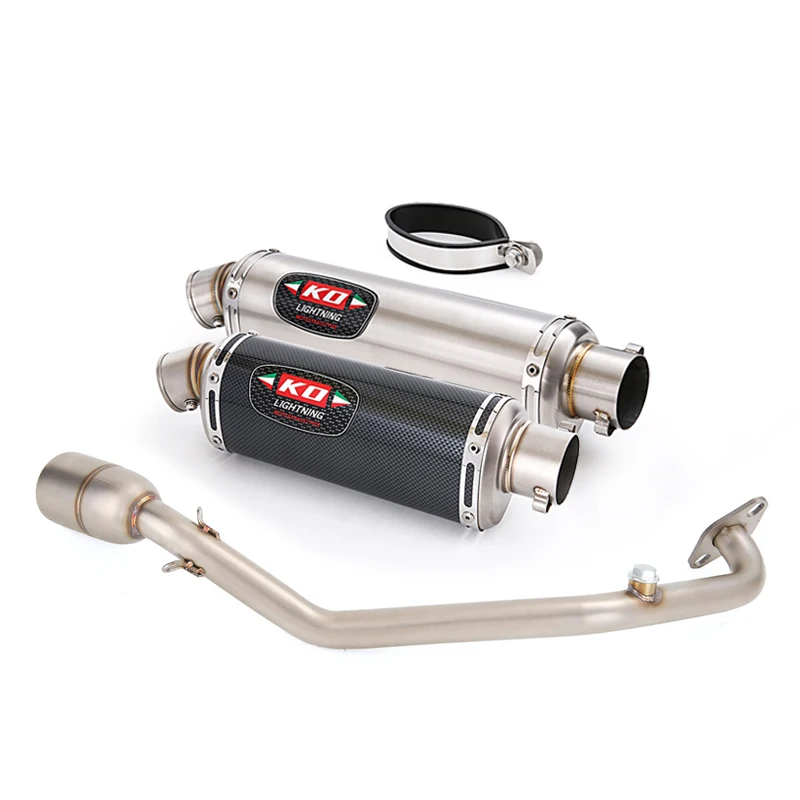 Slip On System For Yamaha Zuma 125 BWS 125 2021-2022 Gryphus 125 Exhaust Header Link Pipe 51mm Muffler Escape DB Killer