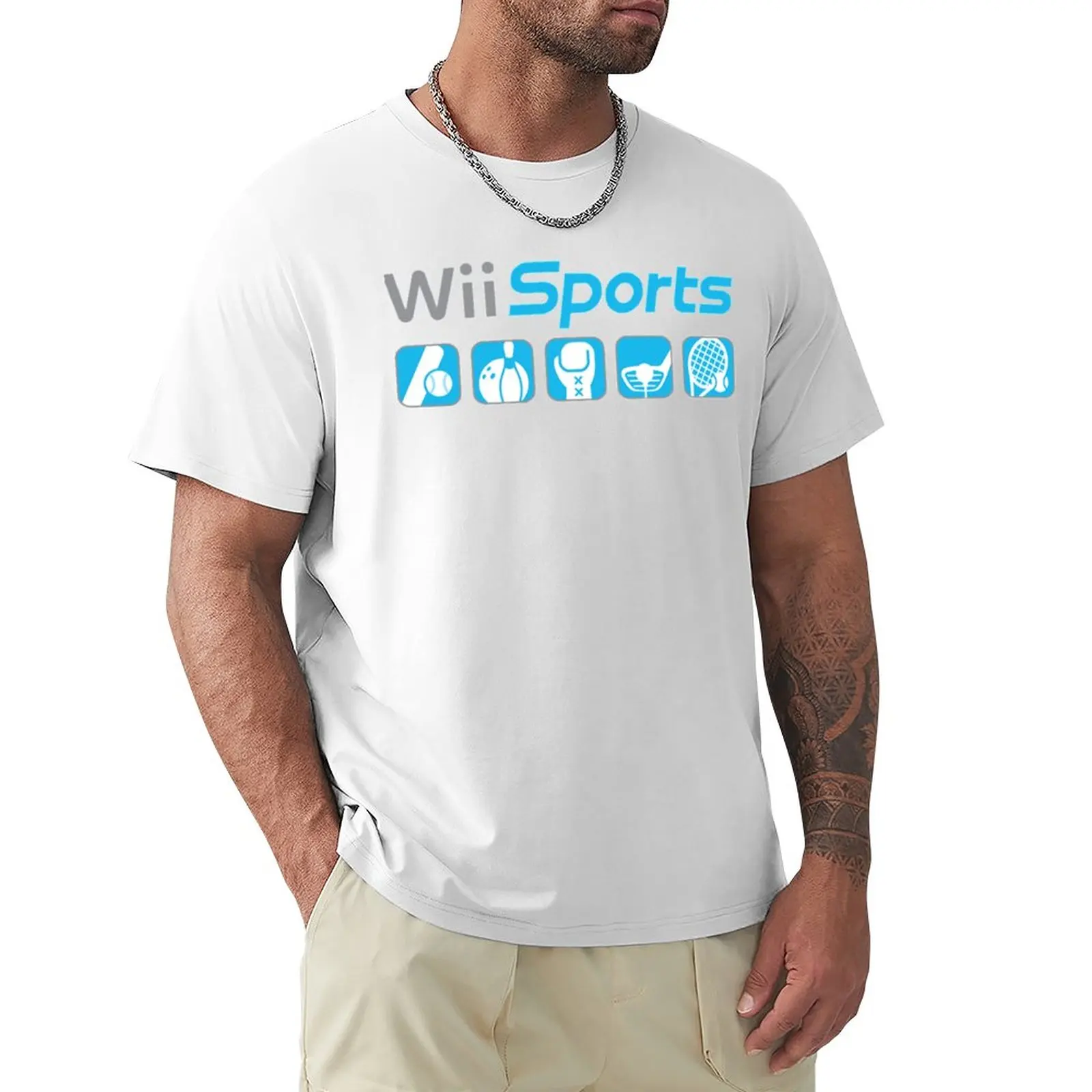 Wii sportowe niezbędne T-Shirt tee estetyczne ubrania męskie t-shirty