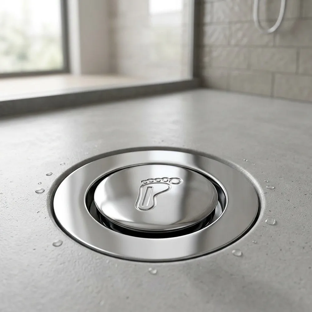 Accessories Up Drain Waste Drain Multi-layer Silver Water-tight Seal Alloy+Brass+Plastic Bathtub Drain Accessories