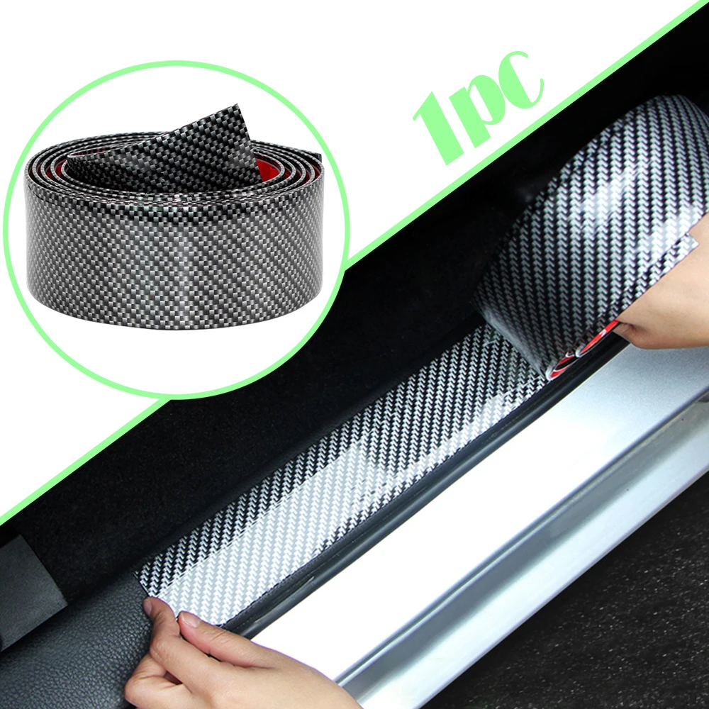 1pc Car Trunk Anti Scratch Strip Car Bumper Protector Sticker Car Door Sill Anti Stepping Strip Auto Exterior Accessories