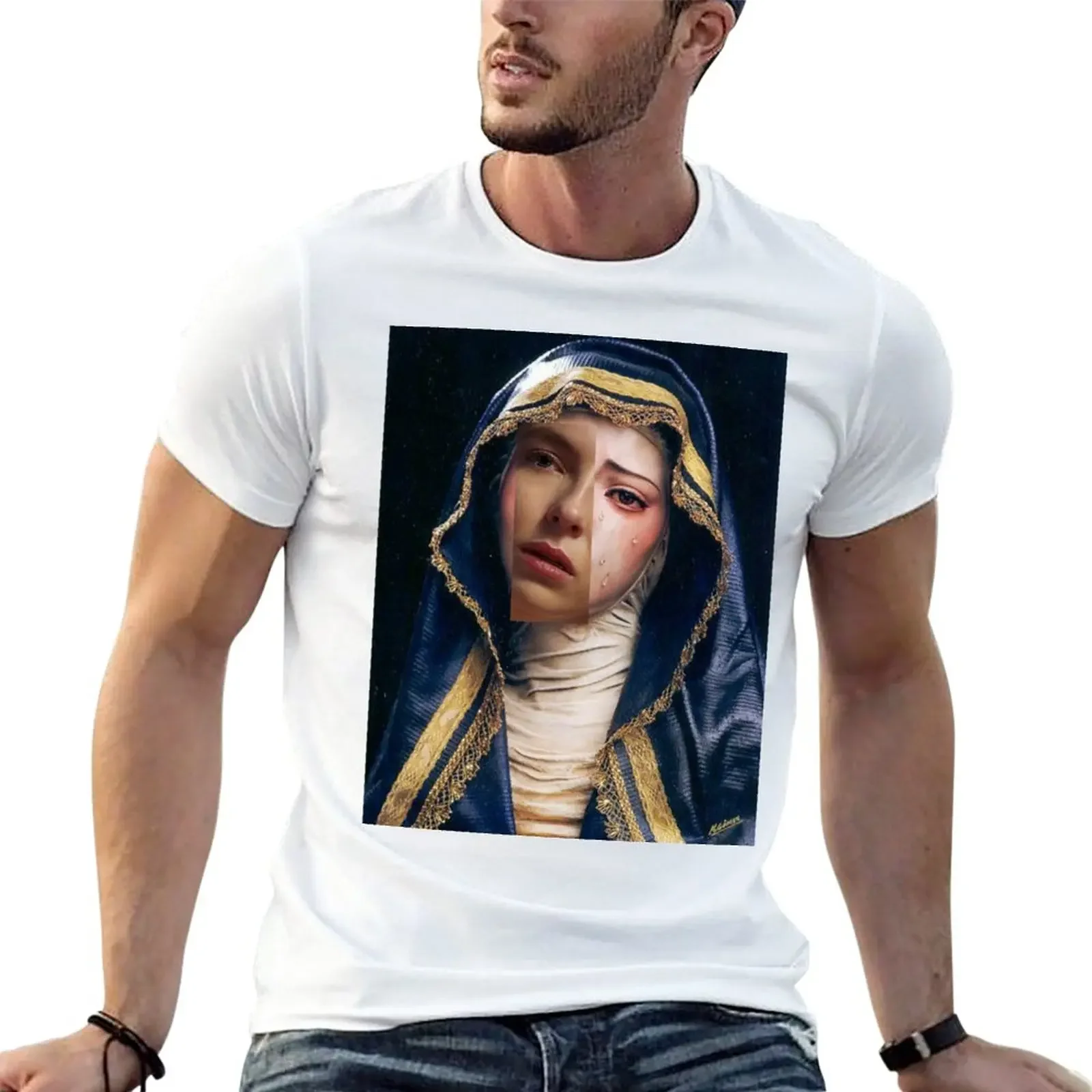 New weeping mary x villanelle T-Shirt anime t shirts plus sizes designer t shirt men