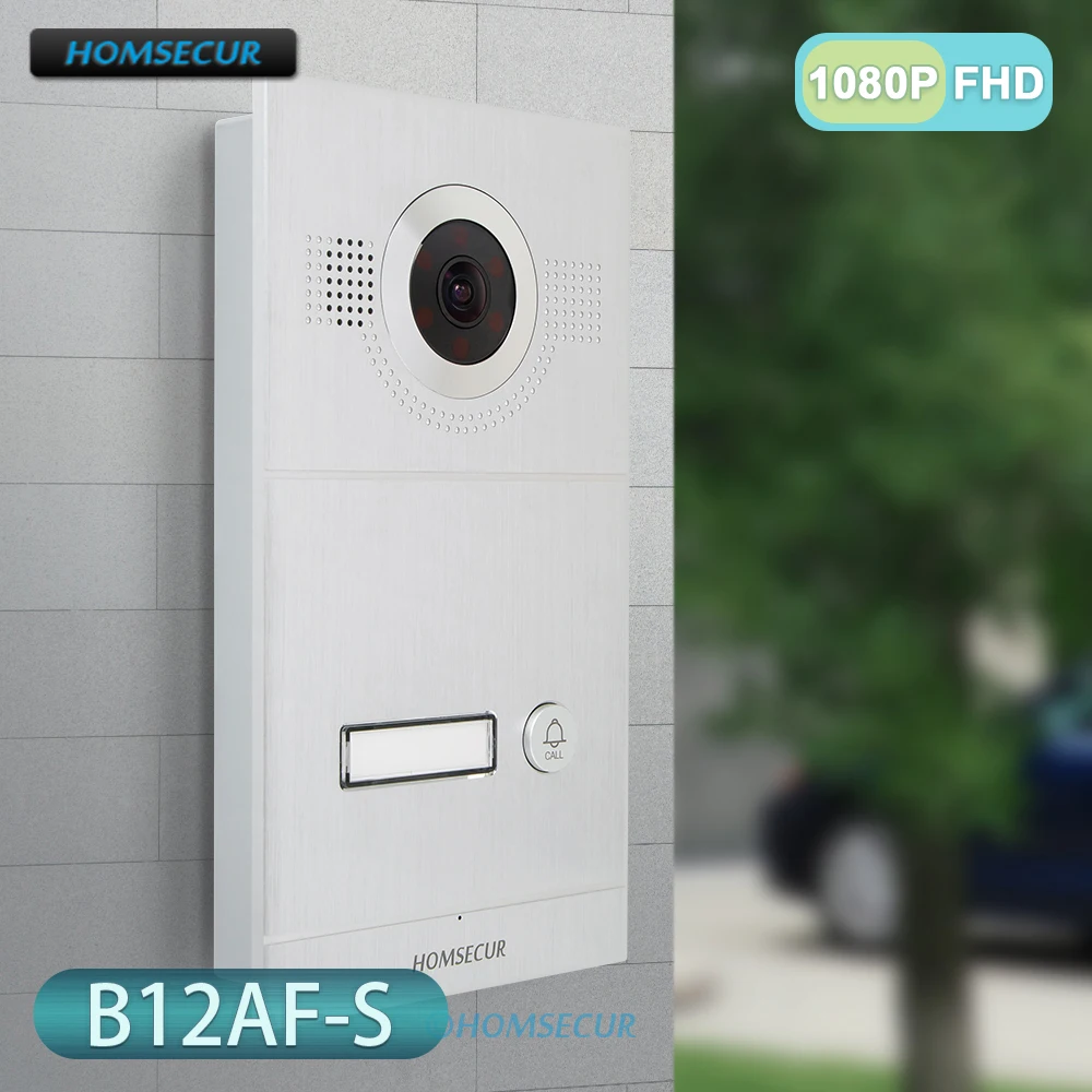 

B12AF-S 4 Wire 1080P Doorbell Camera IP65 140° View Angle Flush Mount for HOMSECUR WIFI Tuya Smart Video Door Intercom Phone Kit