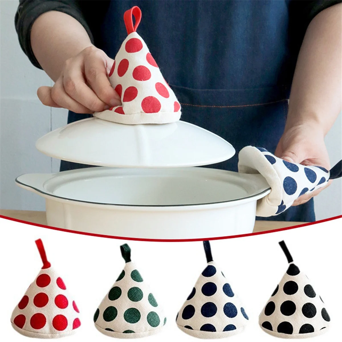 NUEVA tapa triangular antiescaldado para olla, guantes aislados y antideslizantes, tela aislante, suministros de cocina A