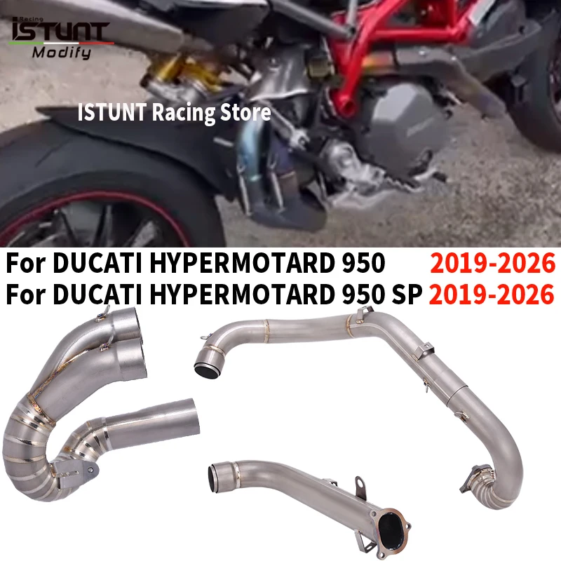 

Slip On For DUCATI HYPERMOTARD 950 / 950 SP 2019 - 2026 Motorcycle Exhaust Front Middle Link Pipe Connect Original Muffler